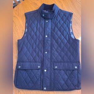 London Fog Men's Quilted Dark Blue Vest